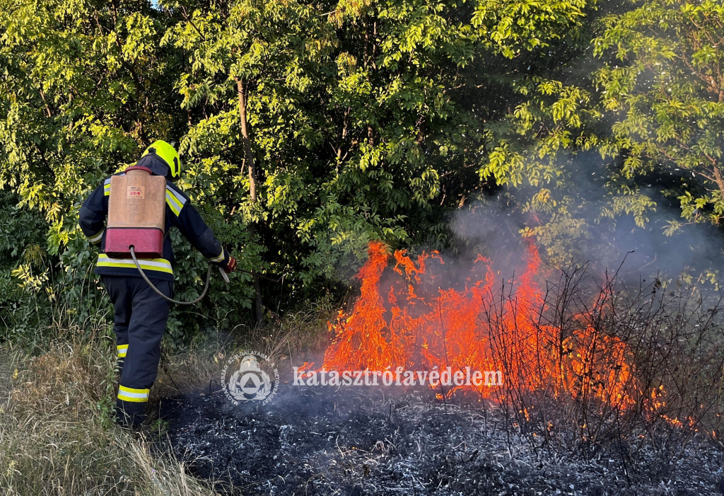 tüzet olt a tűzoltó