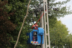 Szigetvári tűzoltók és az EON munkatársai közös gyakorlaton.