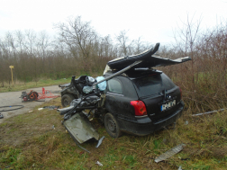 Két autó ütközött Villánynál (01.16.)