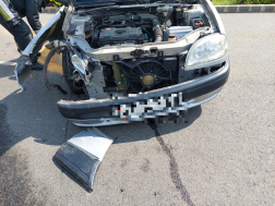 Oszlopnak csapódott egy autó Pécsett (05.29.)