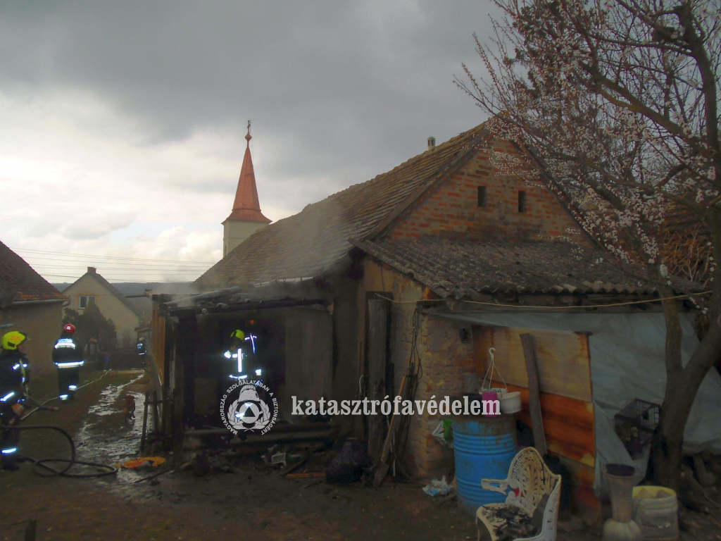 tűzoltók az udvarban
