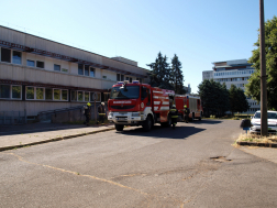 A Szigetvári Kórházban gyakorlatoztak a tűzoltók.