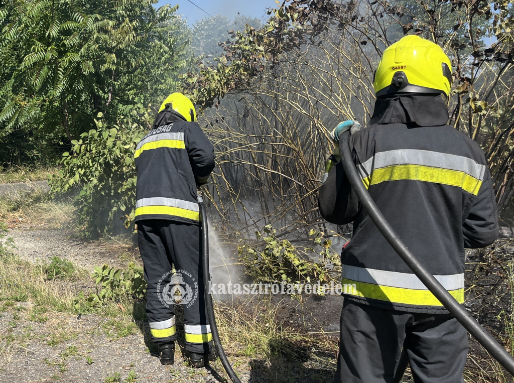 tűzoltók oltják a lángokat