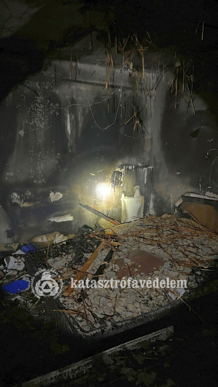 kiégett szoba