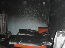 A szigetvári lakástűzben az ingatlan erősen kormozódott.