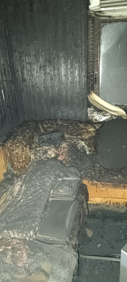 Harkányban egy hétvégi házban keletkezett tűz.