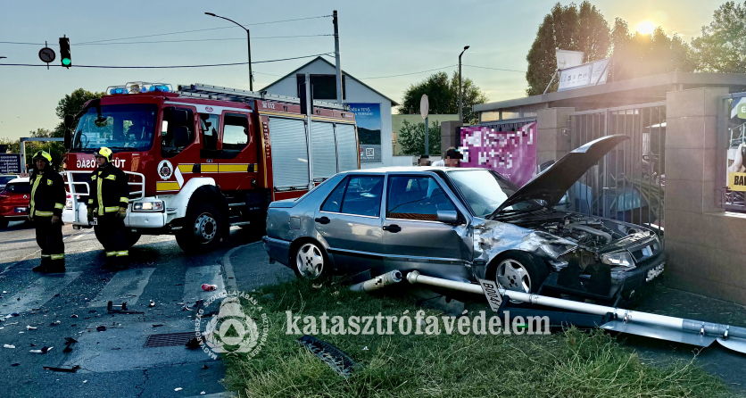 a baleset helyszínén
